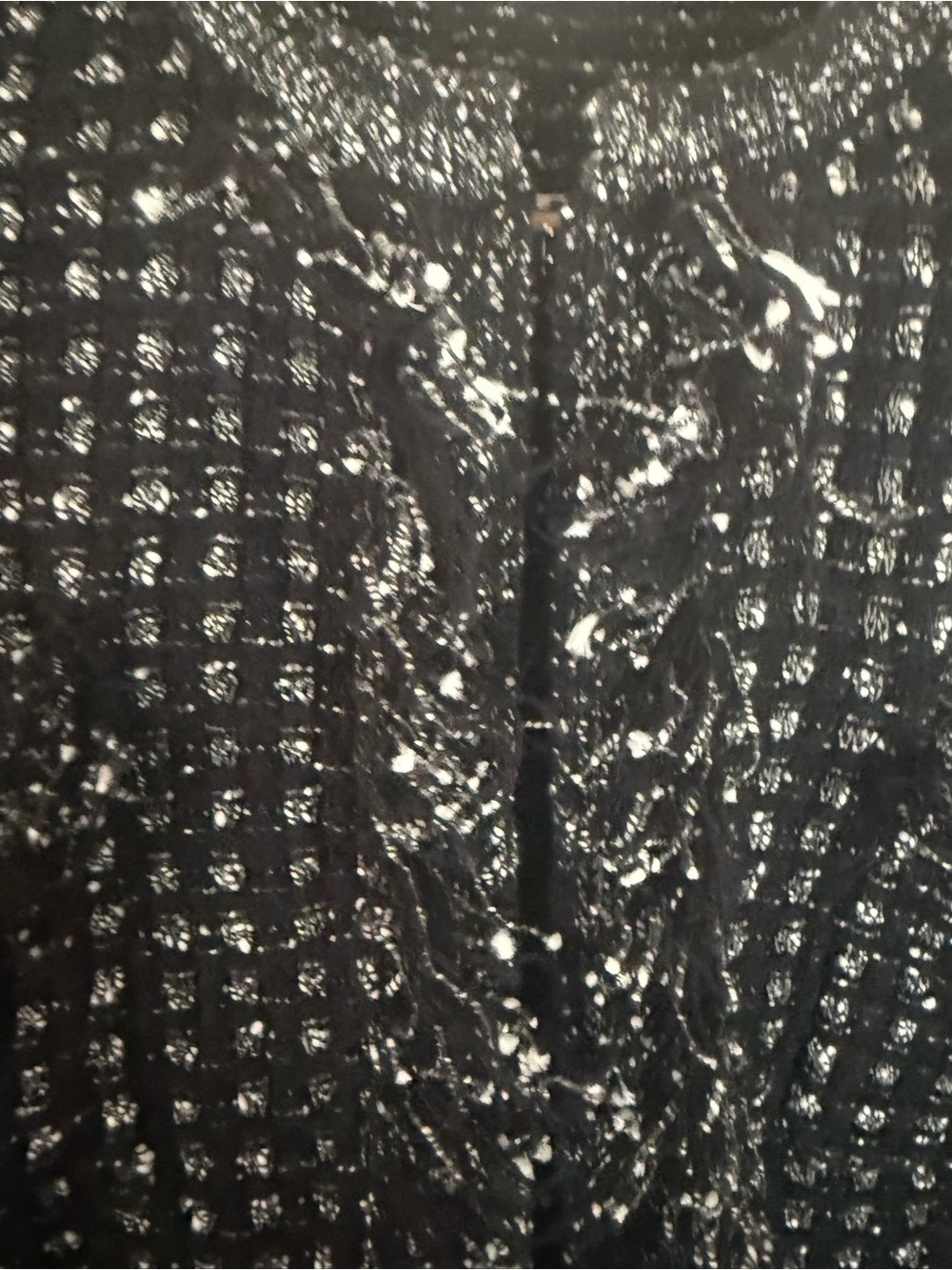 Calvin Klein Black & White Tweed sweater Jacket in size large - Picture 4 of 11